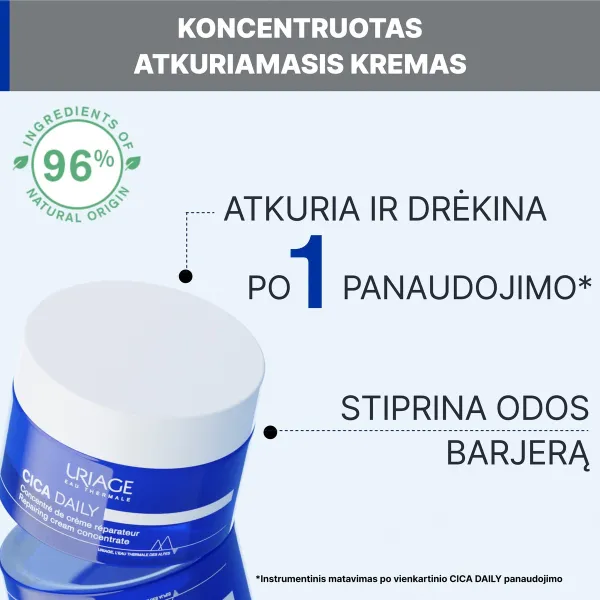 Uriage Cica Daily koncentruotas atkuriamasis kremas 50ml