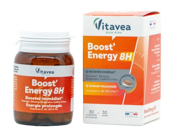 Maisto papildas VITAVEA Boost‘Energy 8H ilgalaikio atsipalaidavimo N30