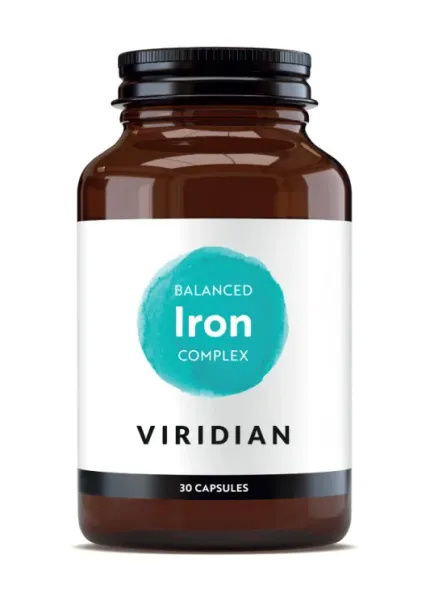 Maisto papildas VIRIDIAN Balanced Iron Complex kapsulės N30