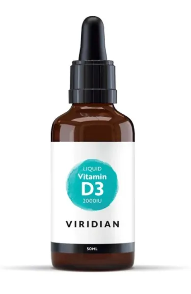 Maisto papildas VIRIDIAN Vitaminas D3 Liquid Vitamin D3 2000IU 50ml