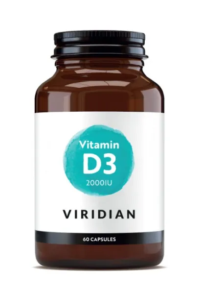 Maisto papildas VIRIDIAN Vitaminas D3 2000IU kapsulės N60
