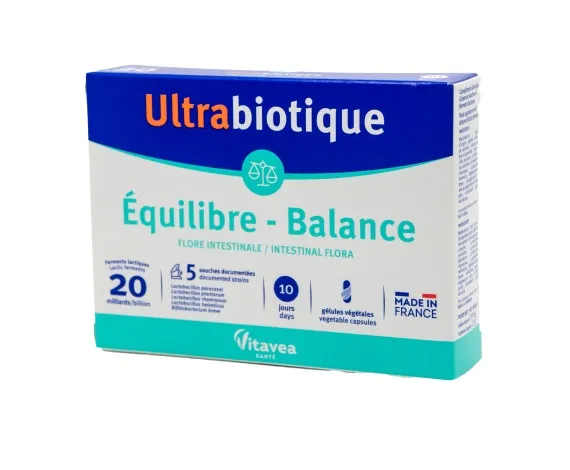 Maisto papildas VITAVEA Ultrabiotique Equilibre Balance gerosios bakterijos žarnyno floros pusiausvyrai N10