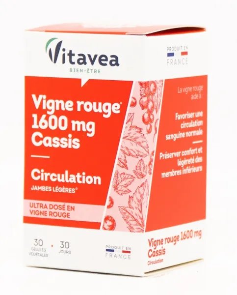 Maisto papildas VITAVEA raudonojo vynmedžio 1600mg ir juodųjų serbentų ekstraktai N40