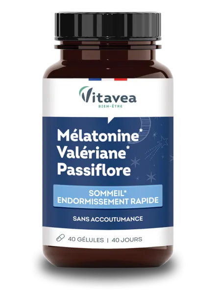 Maisto papildas VITAVEA Melatonine Valeriane Passiflore kapsulės N40