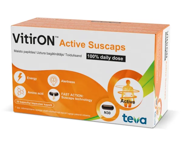 Maisto papildas VITIRON Active Suscaps kapsulės N30