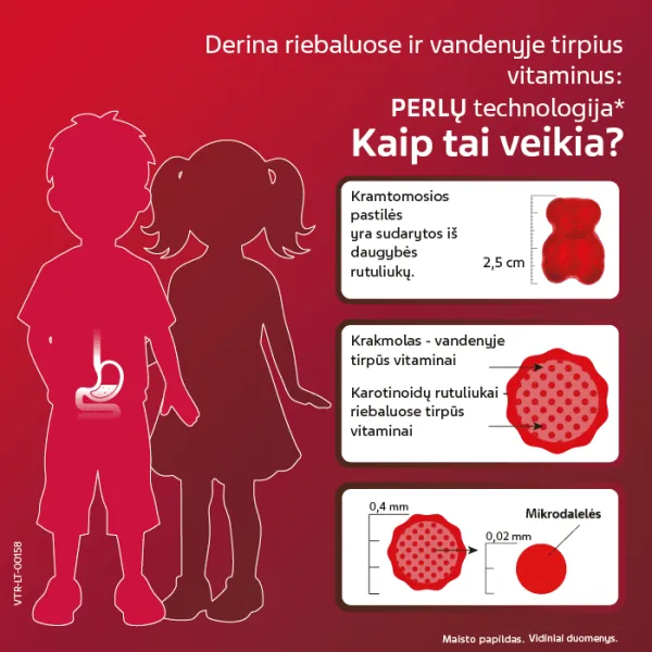 Maisto papildas VITIRON KIDS Immunity kramtomieji guminukai N50