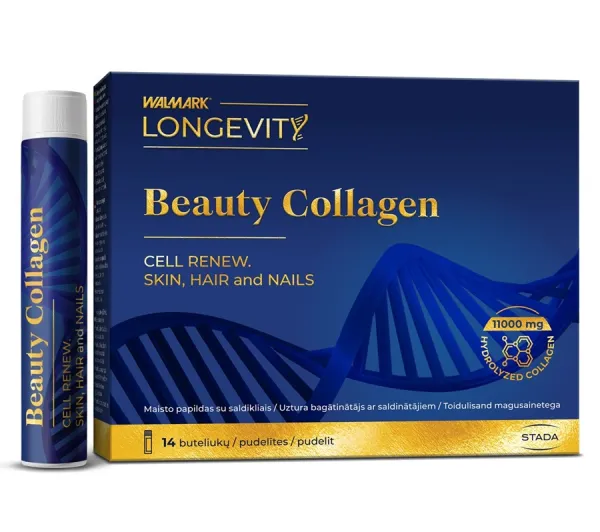 Maisto papildas WALMARK LONGEVIT Beauty Collagen buteliukai 25ml N14