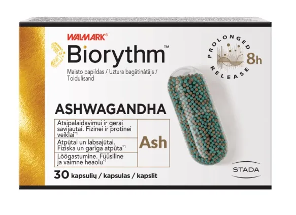 Maisto papildas WALMARK BIORYTHM ASHWAGANDHA kapsulės N30