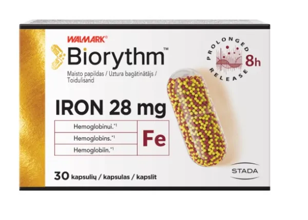 Maisto papildas WALMARK BIORYTHM MAGNE B6 kapsulės N30