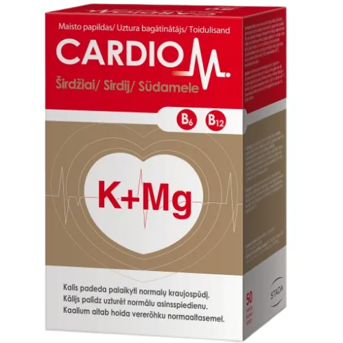 Maisto papildas CardioM K+Mg tabletės N50