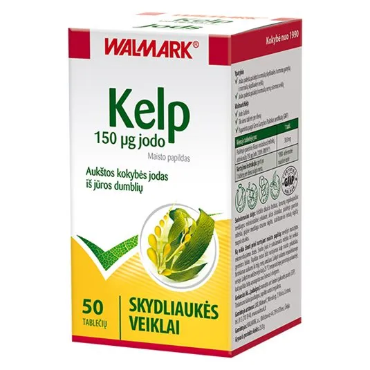 Maisto papildas WALMARK Kelp 0.15mg tabletės N30