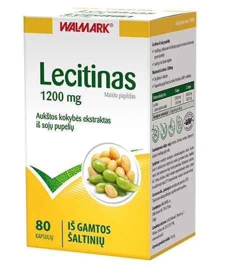 Maisto papildas WALMARK Lecitinas 1200mg N80