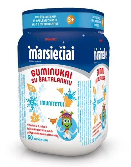 Maisto papildas WALMARK Marsiečiai guminukai su šaltalankiu N50