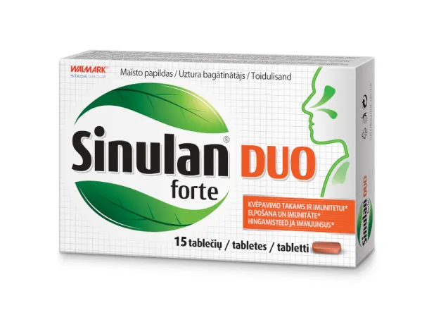 Maisto papildas WALMARK Sinulan Forte Duo tabletės N15