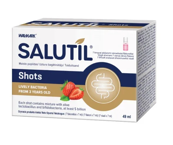 Maisto papildas WALMARK Salutil Shots buteliukai (braškių skonio) N7