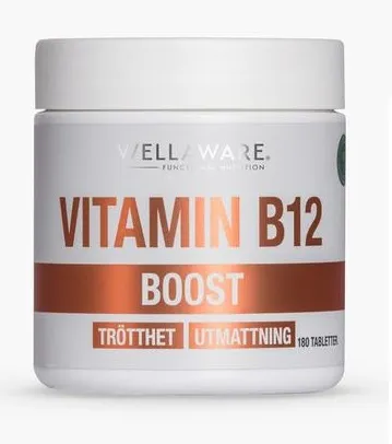 Maisto papildas WELLaware VITAMIN B12 BOOST 180 tabl.