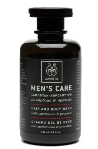 APIVITA MEN'S CARE prausiklis vyrams su propoliu ir kardamonu 250ml