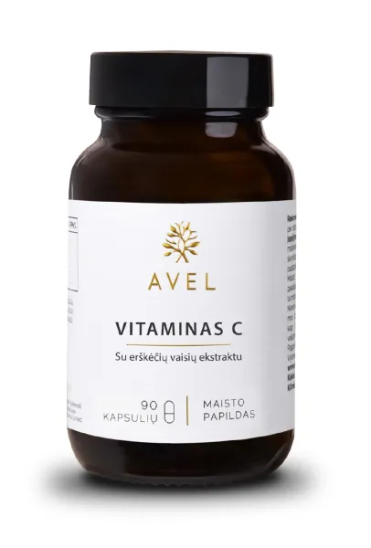 Maisto papildas AVEL Vitaminas C 1000 kapsulės N90