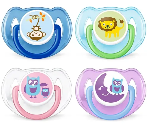 Čiulptukai silikoniniai AVENT 6-18mėn ''Linksmučiai'' N2 (SCF197/22)