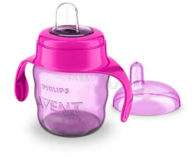 Puodelis neišsiliejantis su silikoniniu snapeliu ir rankenėle 6+ mėn. AVENT 200ml (SCF551/00)