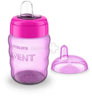 Puodelis neišsiliejantis su silikoniniu snapeliu be rankenėlės 12+ mėn. AVENT 260ml (SCF553/00)