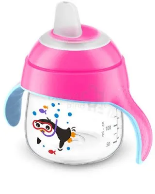 Puodelis neišsiliejantis su rankenėle 6+ mėn. AVENT Premium 200ml (SCF751/00)