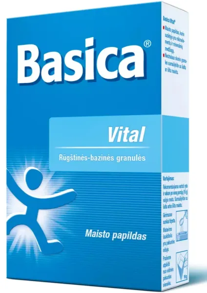 BASICA VITAL maisto papildas su mikroelementais rūgščių-šarmų pusiausvyrai palaikyti 200g