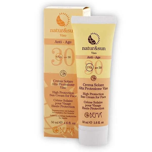 Ekologiškas kremas nuo saulės veidui BEMA Natur&Sun SPF30 50ml