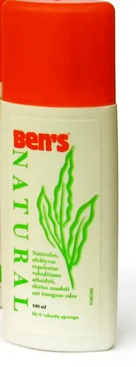 Repelentas nuo uodų ir erkių (aerozolis) BEN'S NATURAL 100ml