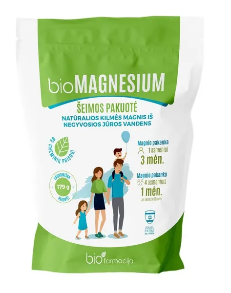 Maisto papildas bioMAGNESIUM šeimos pakuotė 179g