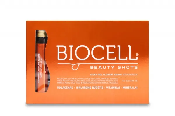 Maisto papildas BIOCELL BEAUTY SHOTS geriamieji buteliukai 14x25ml