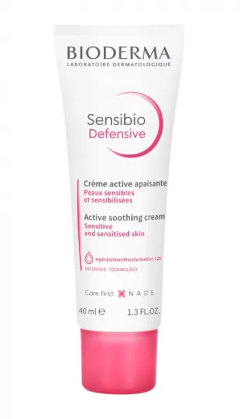 Raminamasis kremas jautriai, lengvai sudirginamai normaliai/mišriai odai BIODERMA Sensibio Defensive 40ml