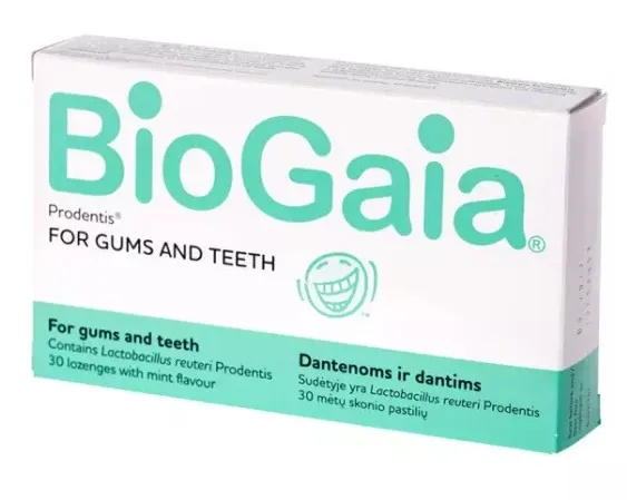 Maisto papildas BioGaia ProDentis čiulpiamosios pastilės N30