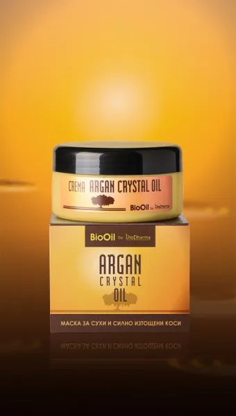 Kaukė plaukams BIOPHARMA Argan cristal oil 250ml