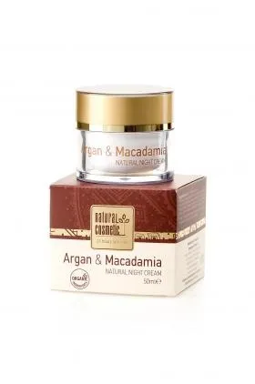 Kremas naktinis ekologiškas NATURAL COSMETIC Argan&Makadamia 50ml