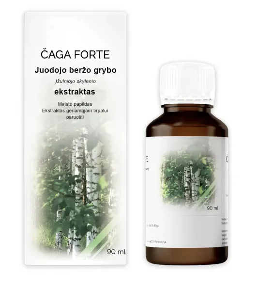 Maisto papildas ČAGA FORTE juodojo beržo grybo (įžulniojo skylenio) ekstraktas 90ml