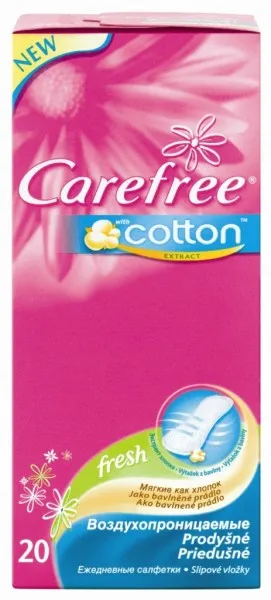 Įklotai CAREFREE COTTON FRESH N20