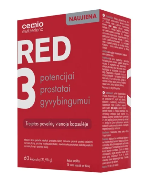 Maisto papildas vyrams CEMIO RED3 stipresnis N60