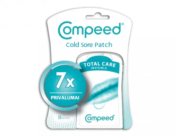 Pleistras lūpų pūslelinei gydyti COMPEED 15vnt.