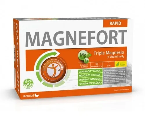 Maisto papildas DIETMED MAGNEFORT rapid trigubas magnis su B6 buteliukai po 15ml N30