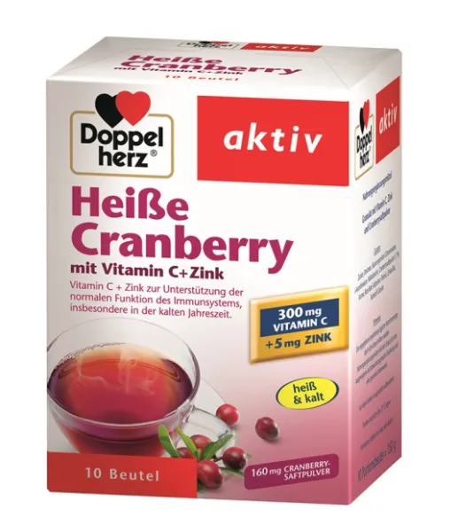 Maisto papildas DOPPELHERZ aktiv Heisse Cranberry (Hot Cranberry) N10