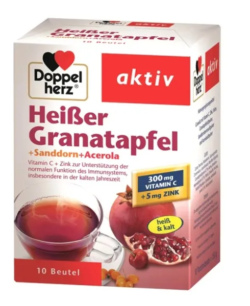 Maisto papildas DOPPELHERZ aktiv Heisser Granatapfel (Hot Pomegranate) N10
