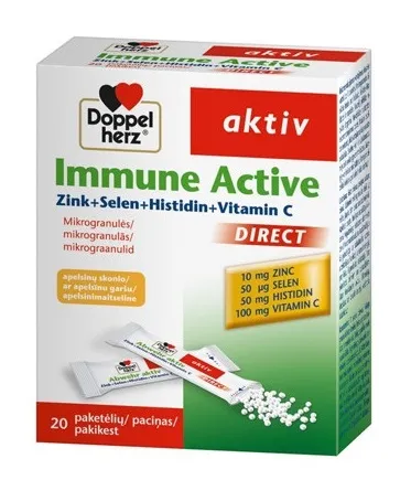 Maisto papildas DOPPELHERZ aktiv Immune Active DIRECT paketėliai N20