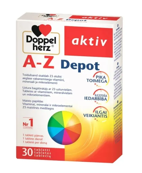 Maisto papildas DOPPELHERZ aktiv A - Z DEPOT N30