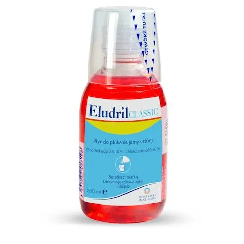 ELUDRIL Classic burnos skalavimo skystis 200ml