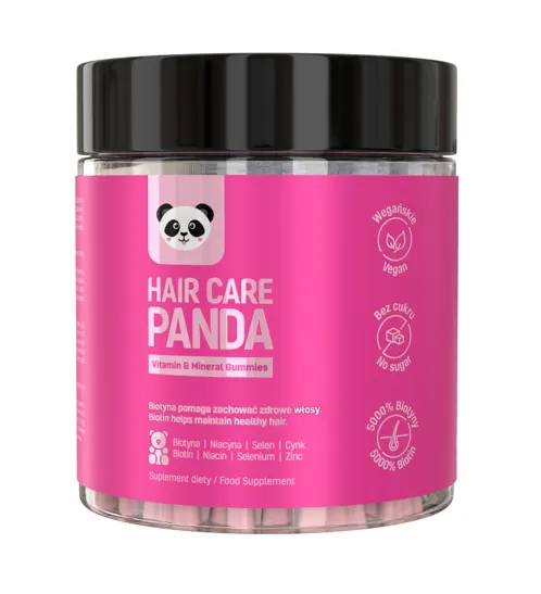 Maisto papildas plaukams HAIR CARE PANDA veganiški guminukai plaukams be cukraus 300g N60