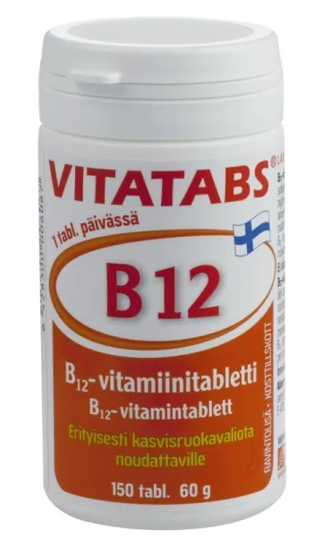 Maisto papildas HANKINTATUKKU VITATABS B12 N150