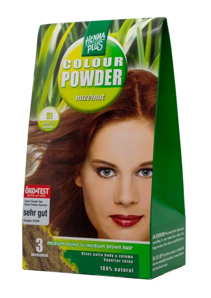HENNAPLUS Colour Powder dažanti pudra spalva riešuto 51