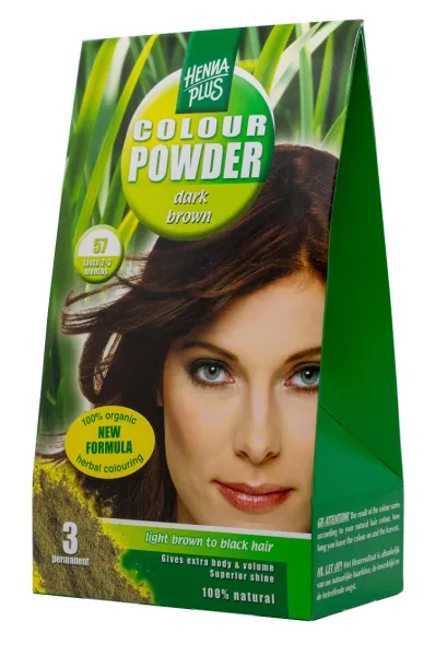 HENNAPLUS Colour Powder dažanti pudra spalva tamsi ruda 57