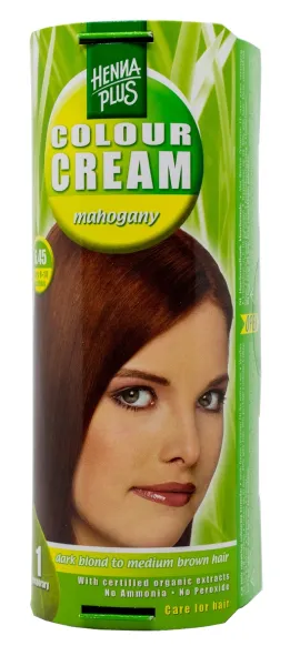 HENNAPLUS Colour Cream dažantis kremas plaukams spalva raudonmedžio 6.45